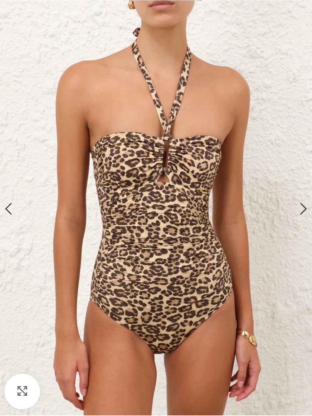 ZIMMERMANN WANDERLUST WIDE LINK 1PC IN LEOPARD, SIZE 1